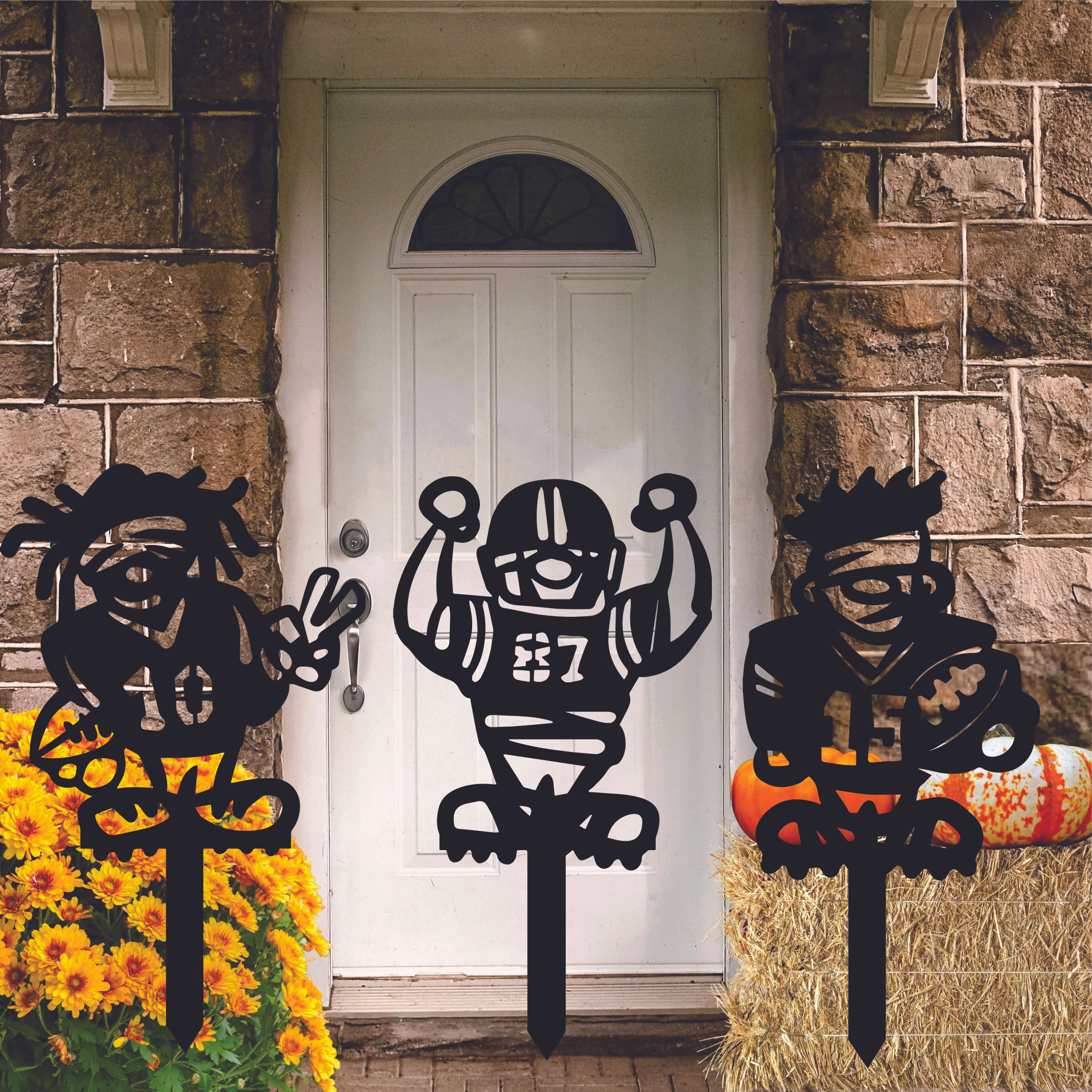 Custom Number Football Player Yard Stake