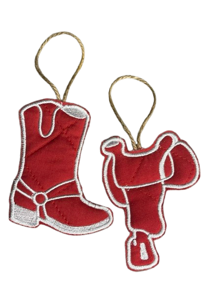 Thumbnail: Western Farm Christmas Ornament Set