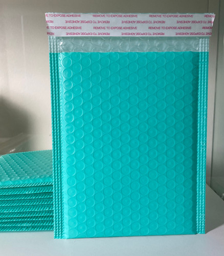 Quality Park Bubble Mailers, 6" X 9", Turquoise Poly Mailers Padded Envelopes Shipping Bags Water Resistant Self Seal 50 Per Box Qua85913 - View #6
