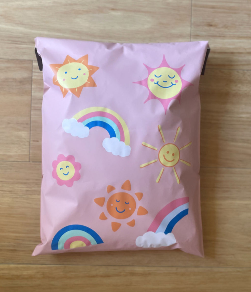Pink Poly Mailers (rainbows + suns)