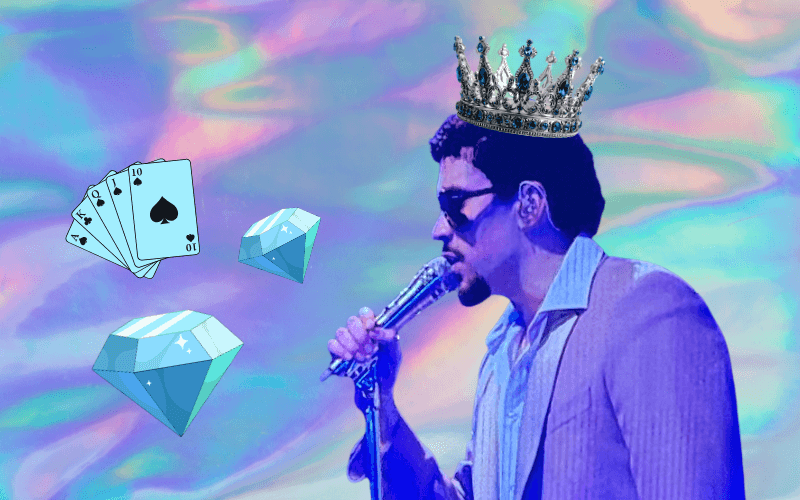 bad bunny rey de pop king of diamonds cardology