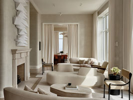 Hand-selected curation of wood, marble & fabric wood relief sculptural artworks by rania Schoretsaniti by artelier art advisory