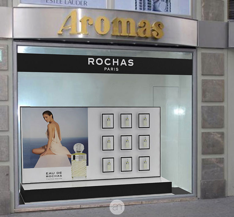 Rochas. Montaje de escaparates