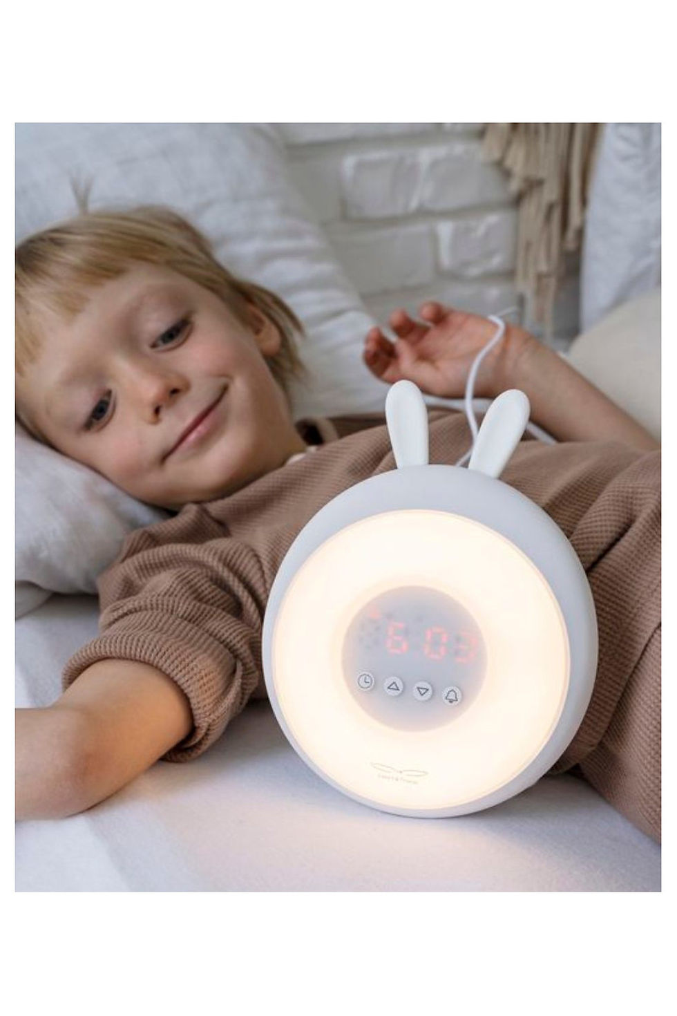 Thumbnail: Wake-Up Light Alarm Clock Rabbit | White