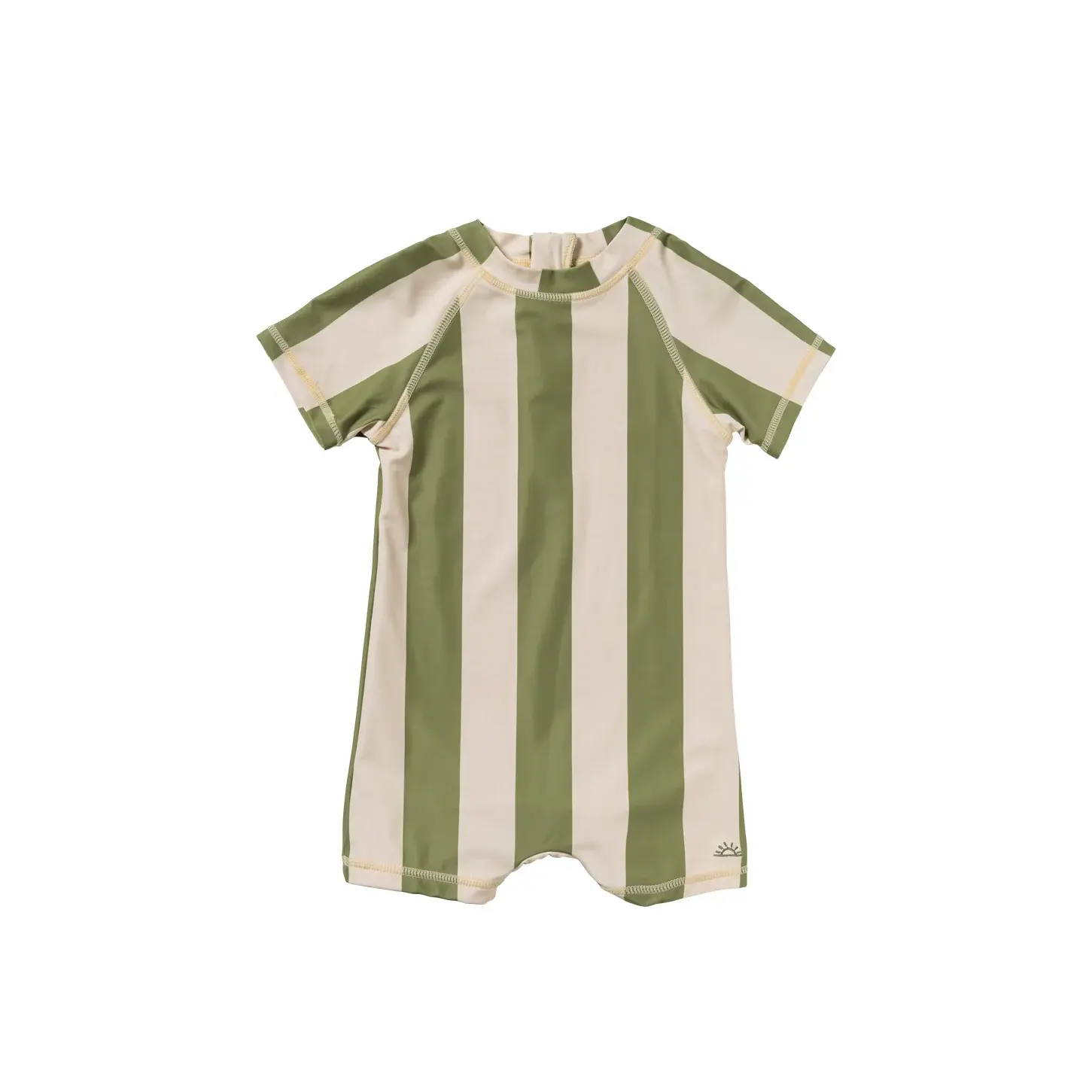 Wide Stripe | Shortsleeve Swimsuit | Iguana