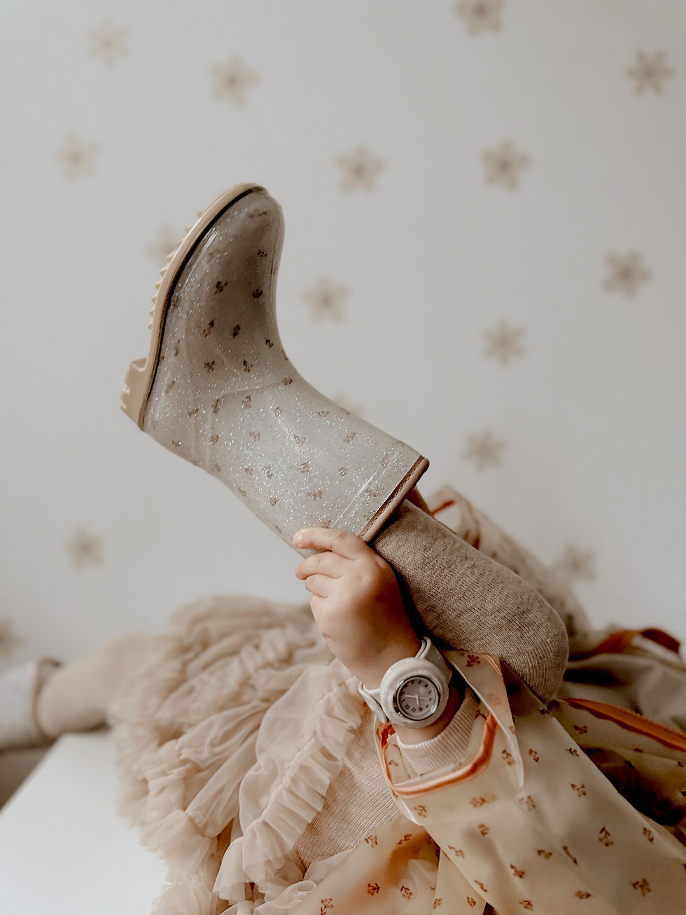 Thumbnail: Wellies | Rain Boots | Flower Buds Glitter