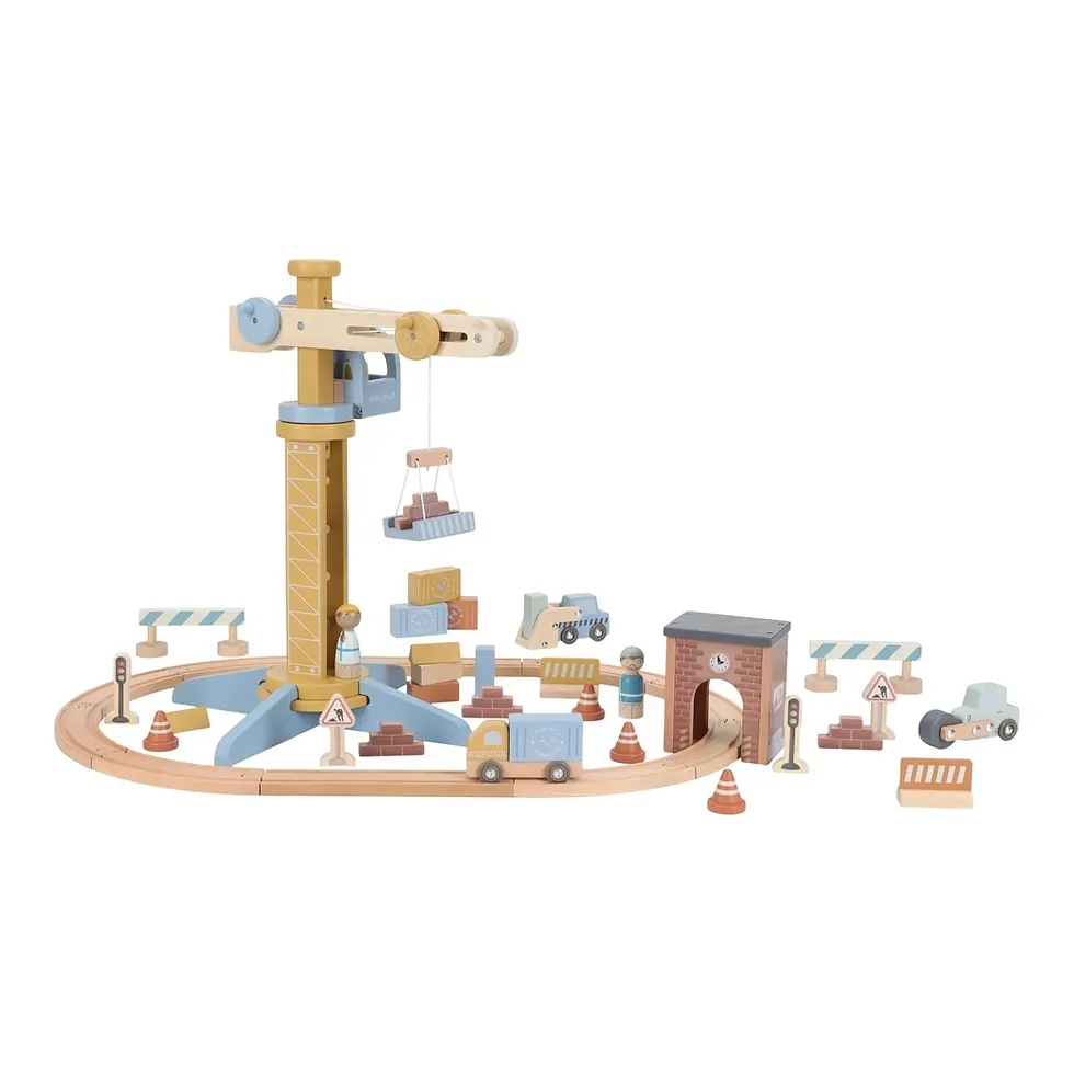 Thumbnail: Little Dutch | Wooden Crane + Train track