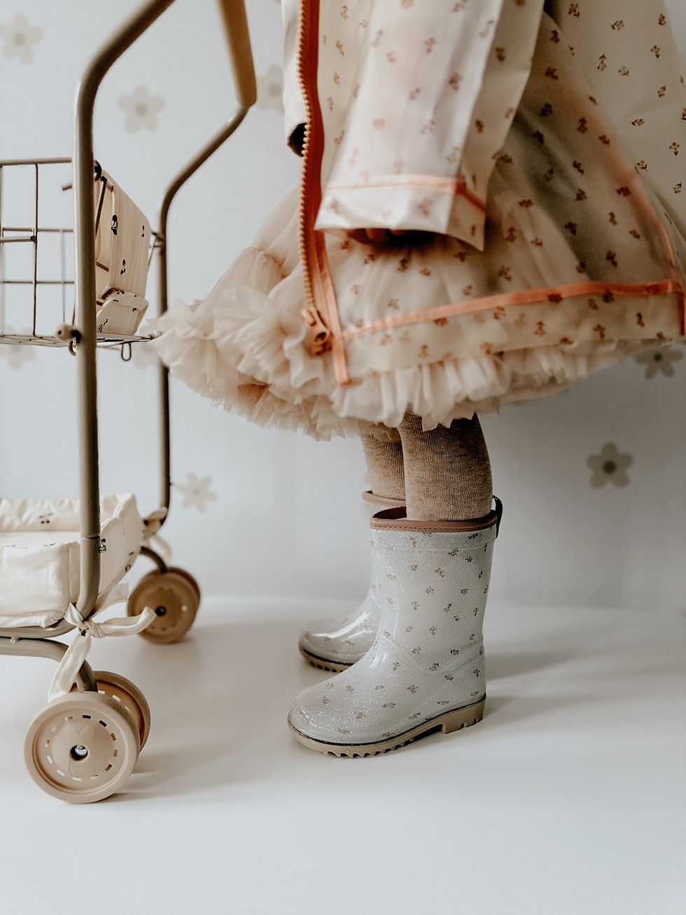 Thumbnail: Wellies | Rain Boots | Flower Buds Glitter