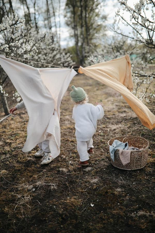 Thumbnail: Organic Cotton Muslin Swaddle Blanket Fog