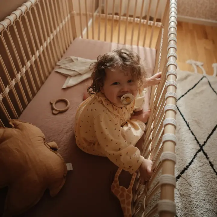 Thumbnail: Extra Soft Muslin Crib Sheet Natural