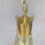 Thumbnail: Brass & Cut Glass Trumpet Ceiling Light Fitting