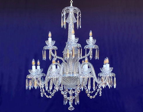 Restored Waterford Crystal Powerscourt chandelier