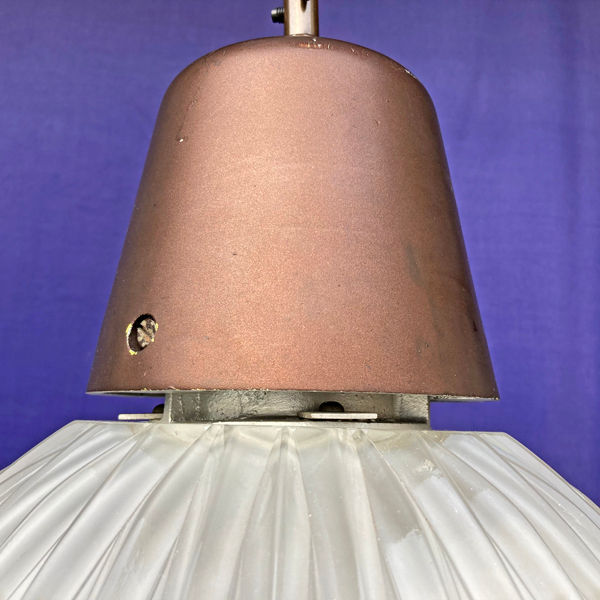 Thumbnail: Italian Industrial Glass Pendant Lamp, attributed to Tito Agnoli