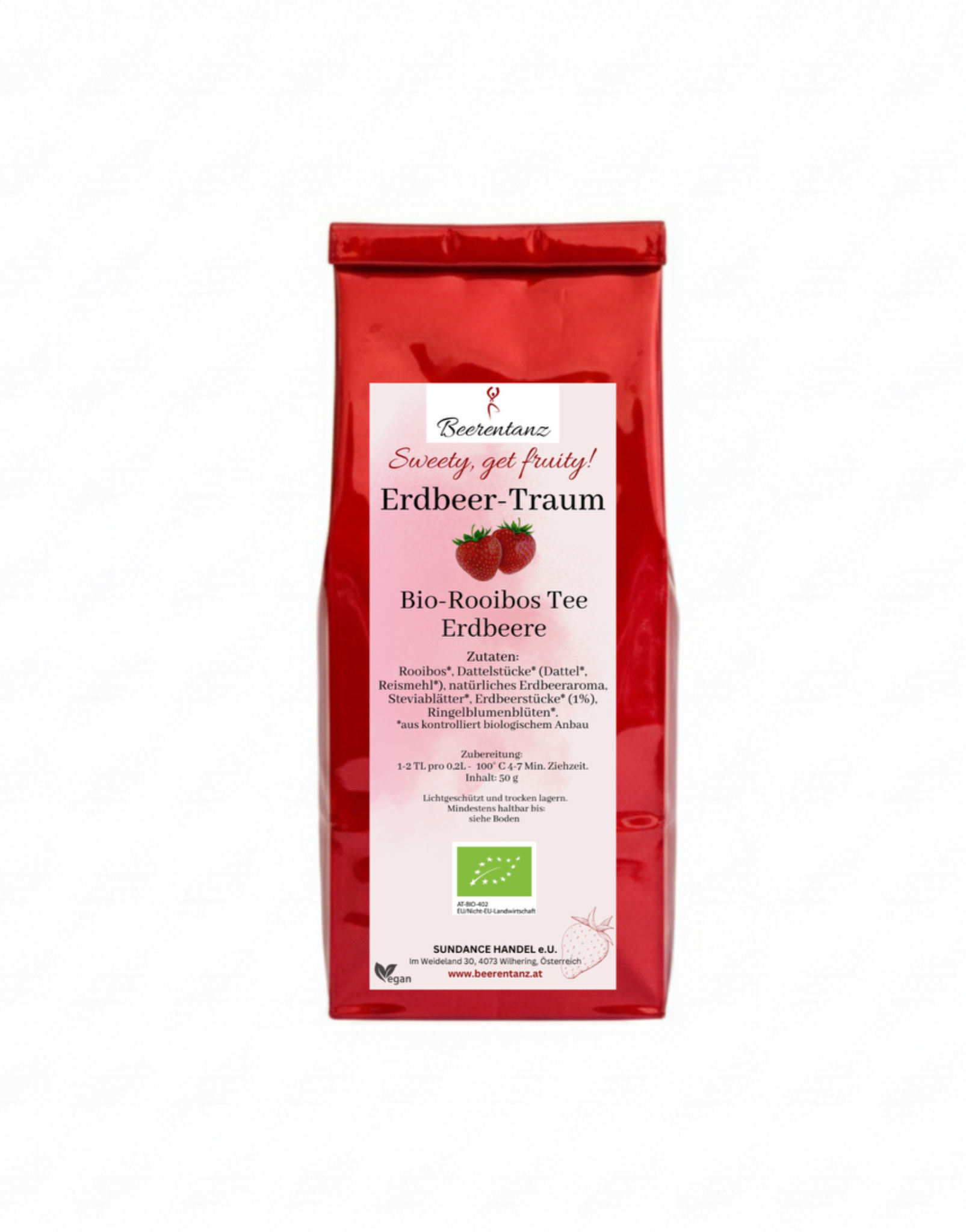 Erdbeer-Traum | Bio-Rooibos Tee Erdbeere | 50g
