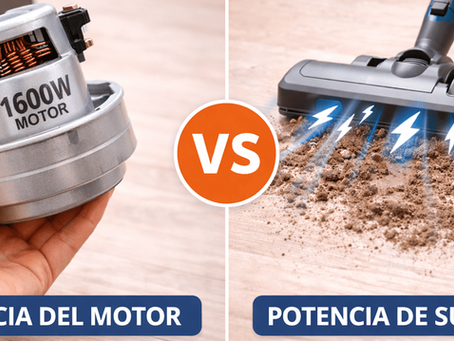 ¿Potencia de succión o la potencia del motor?