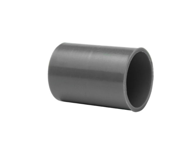 Cople de PVC cédula 40 gris