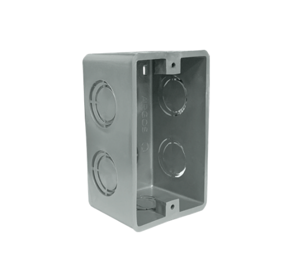 Caja de registro sin tapa gris