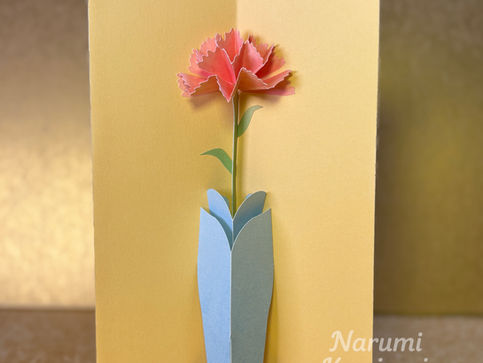 カーネーションのポップアップカード