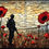 Thumbnail: Remembrance Stained Glass Effect Static Window Cling