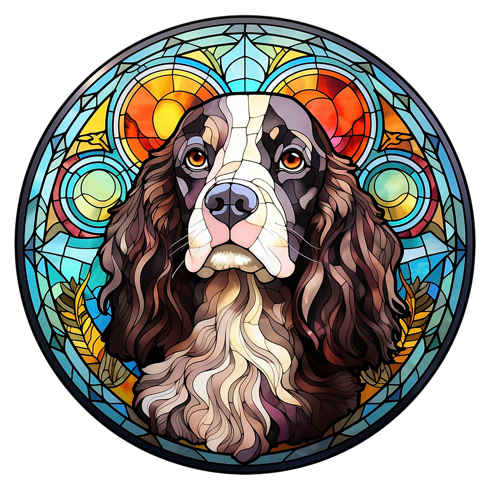 Stained Glass Cling - Dogs (English Springer Spaniel)