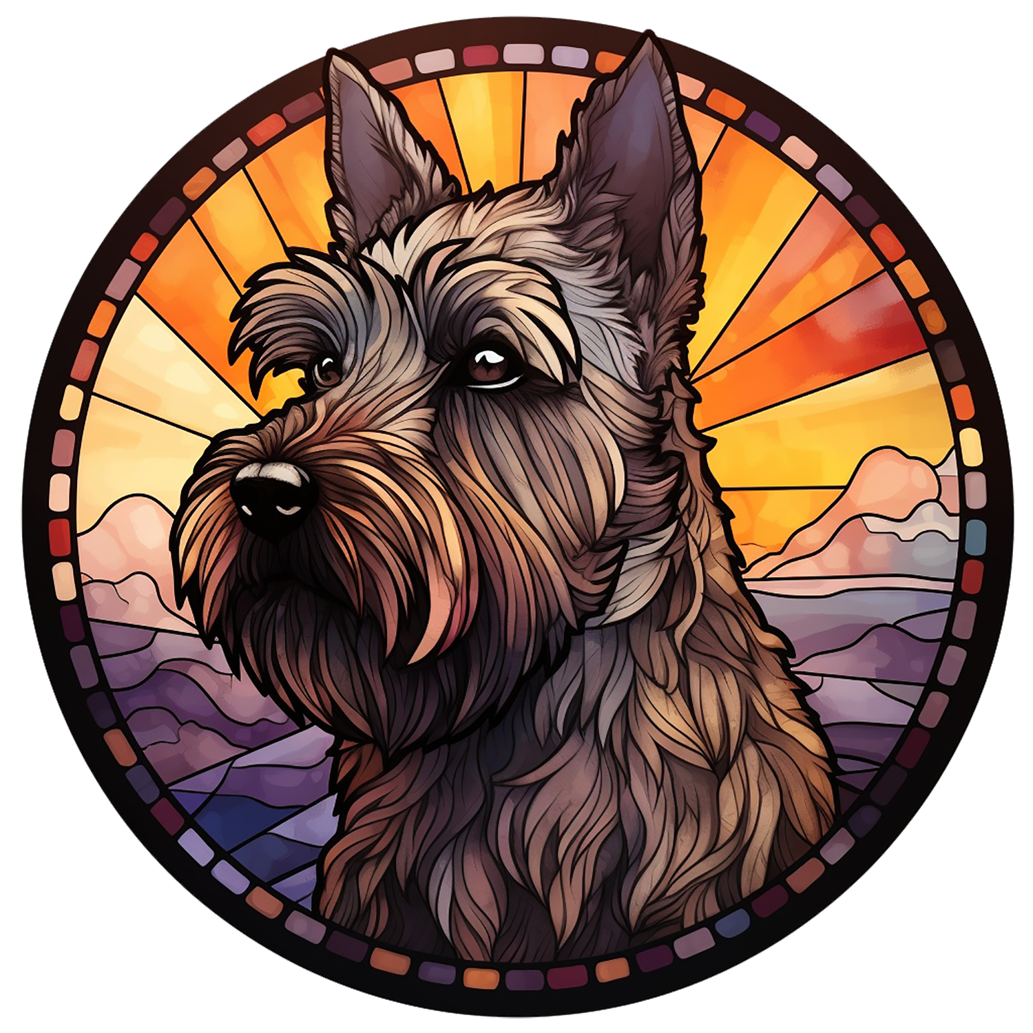 Stained Glass Cling - Dogs (Scottish Terrier)