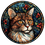 Thumbnail: Stained Glass Cling - Cats (American Wirehair)