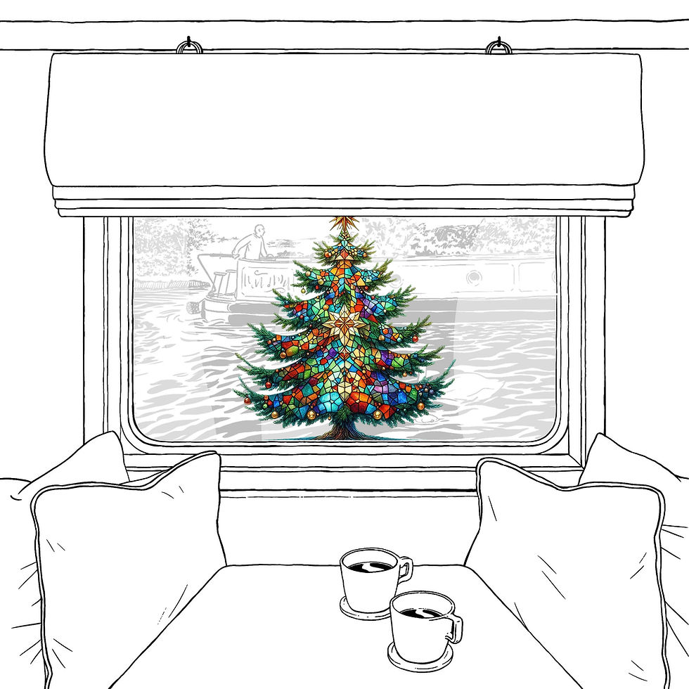 Stained Glass Window Cling - Die Cut Christmas Trees