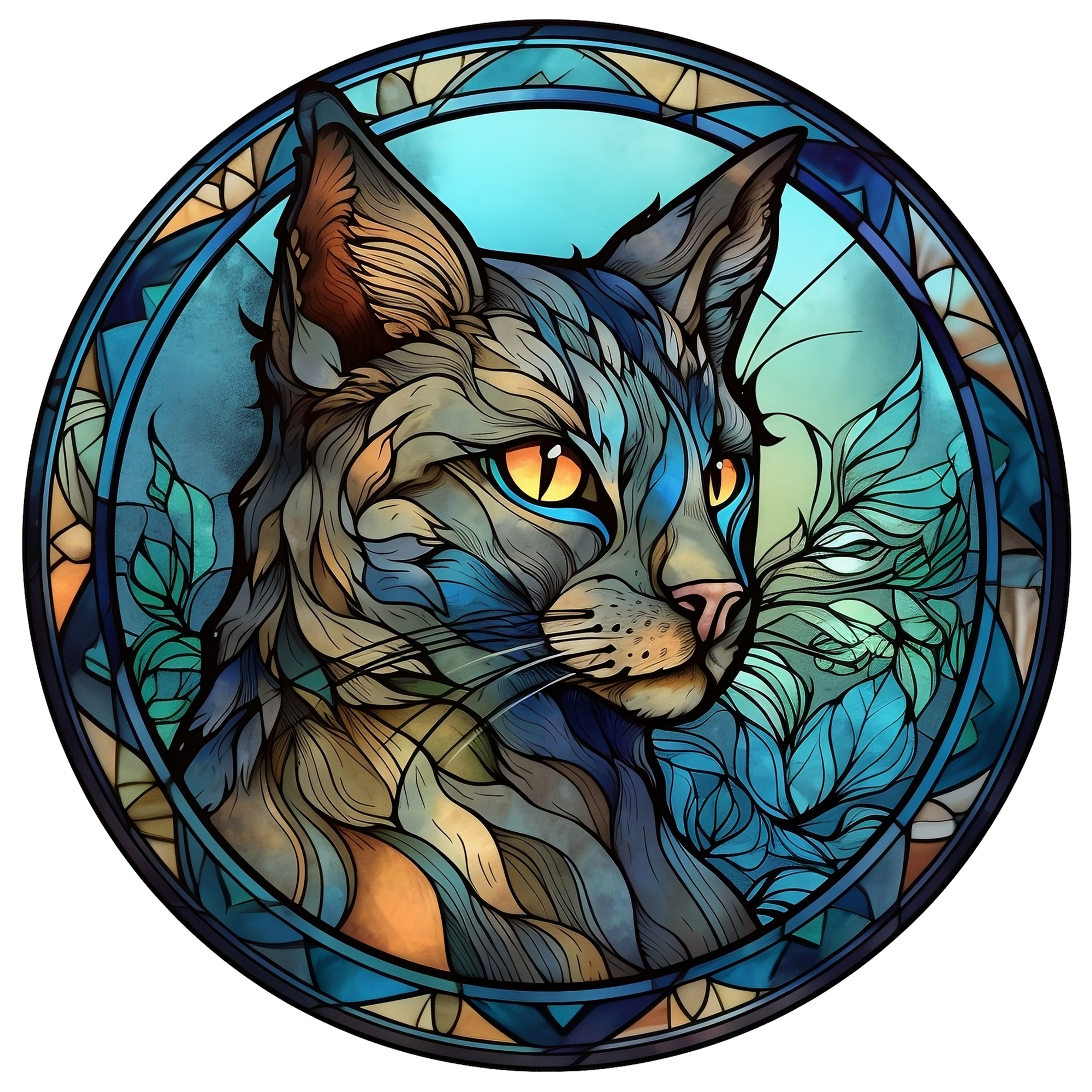 Stained Glass Cling - Cats (Minskin)
