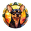 Thumbnail: Stained Glass Cling - Dogs (Miniature Pinscher)