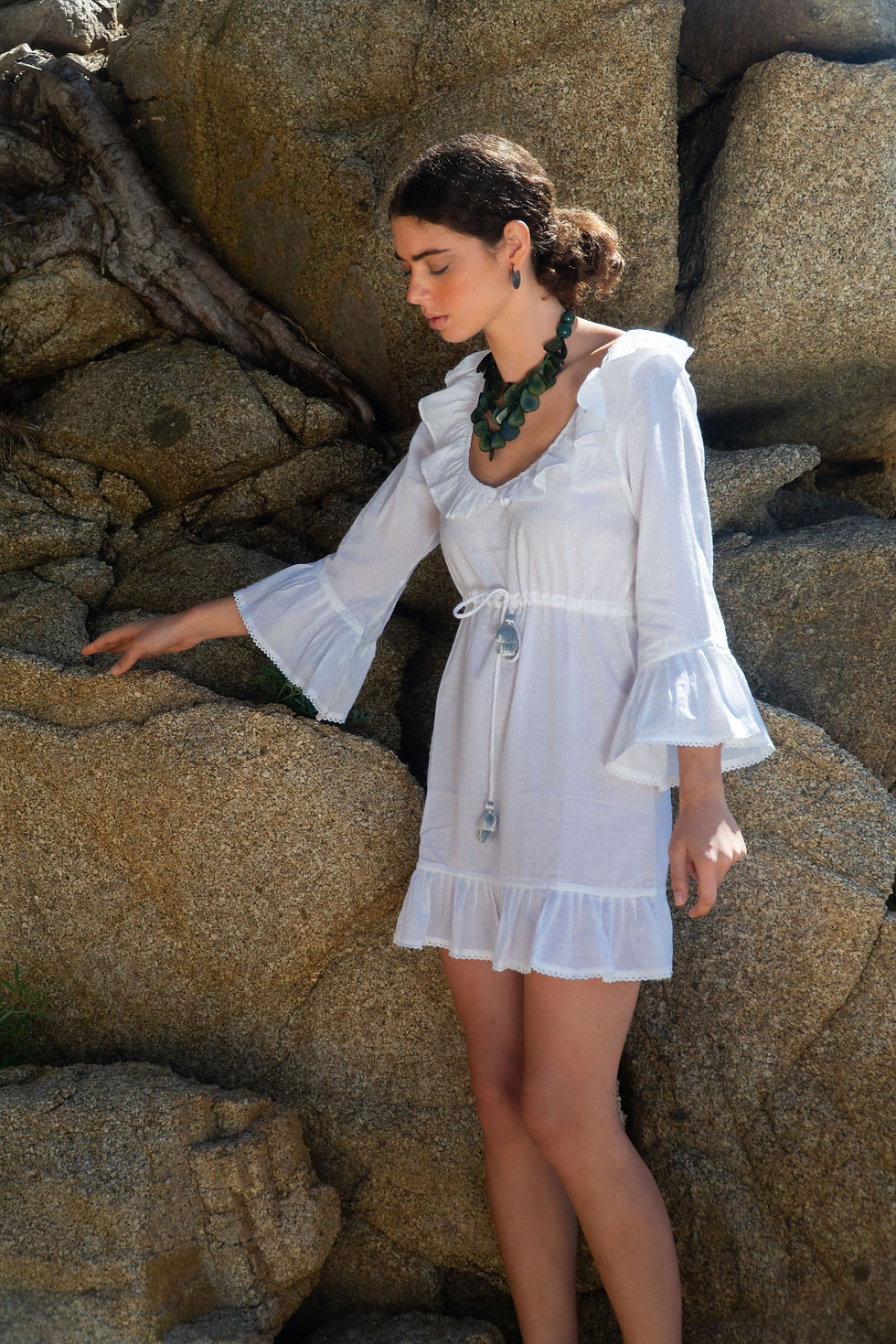 Thumbnail: White cotton beach each tunic