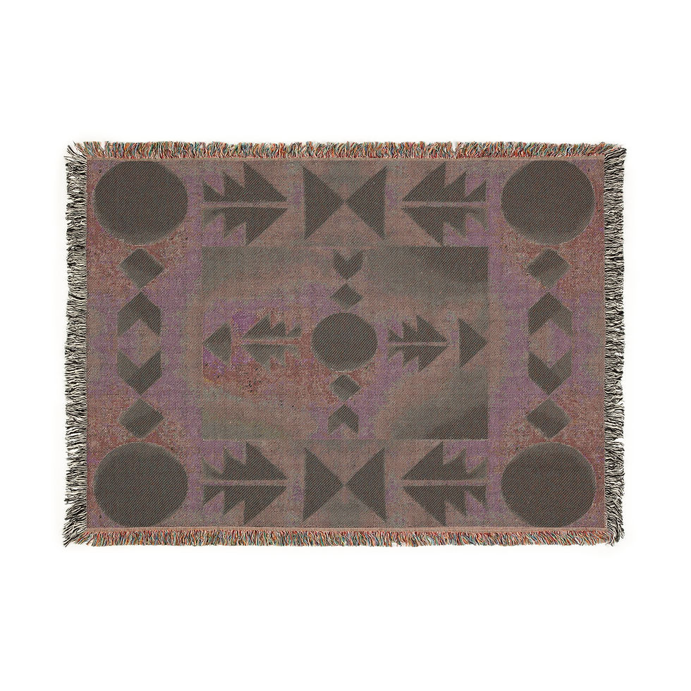 Thumbnail: Snow Moon, January Full Moon - Woven Blanket | Tapestry 