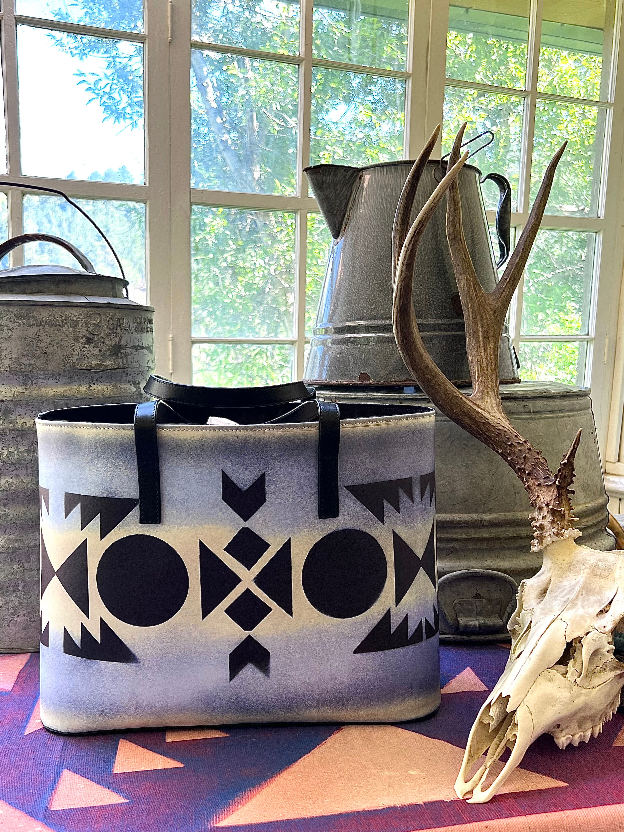 Strawberry Moon - Leather Bucket Tote