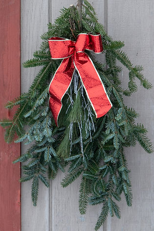 Beautiful Evergree Christmas Swags.  Fresh Evergreen garland.