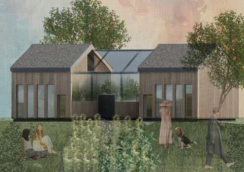 Render of Greenhouse community centre