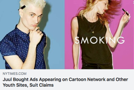 Juul Bought Ads Appearing on Cartoon Network and Other Youth Site, Suit Claims