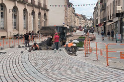 Nancy, piétonnisation, aménagements rue des Dominicains