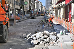 Nancy, piétonnisation, aménagements rue Gambetta