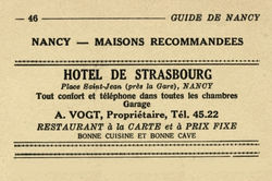 Nancy, hôtels du Rhin, de Strasbourg, Best Western