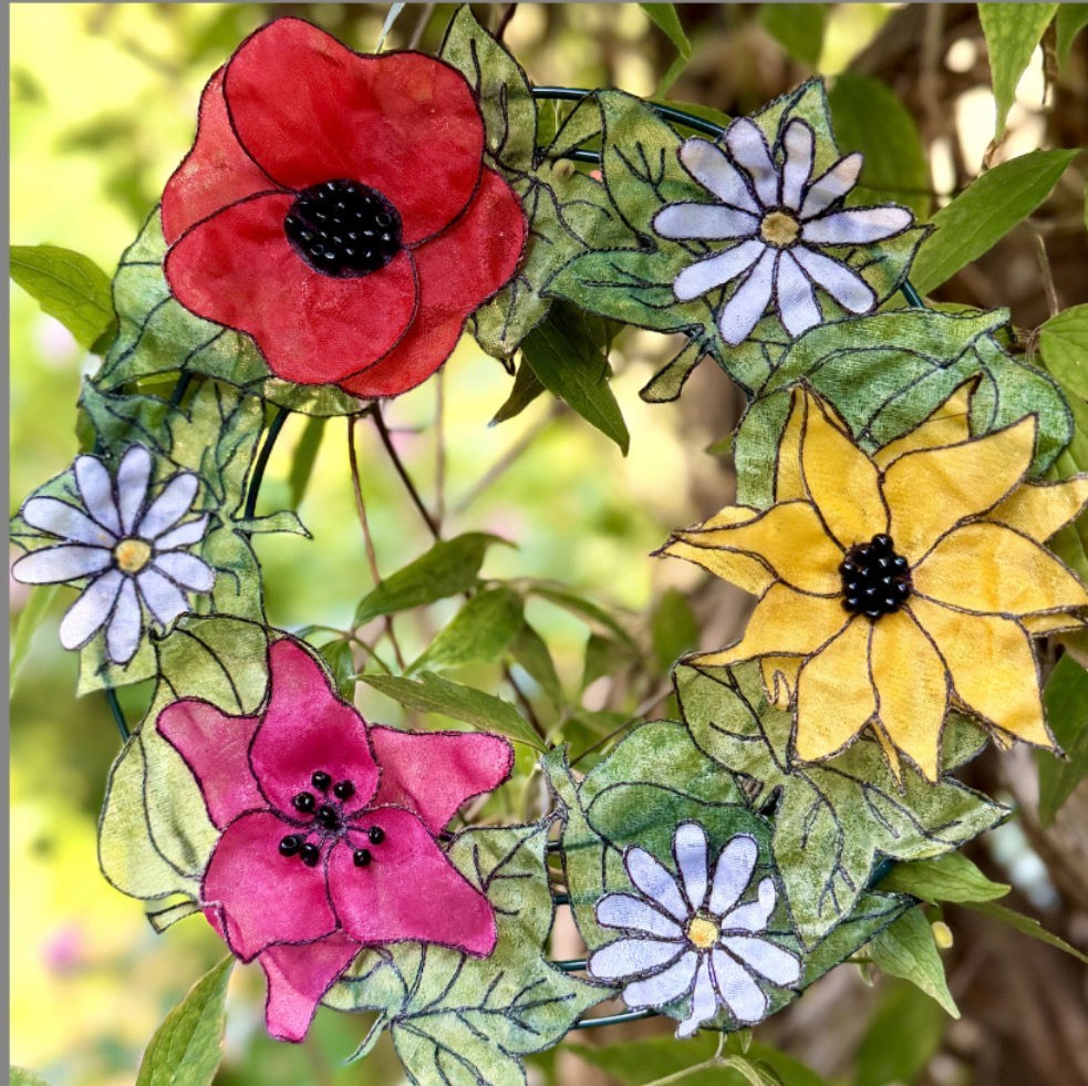 Faux Glass Wreath Kit - Mixed Flowers