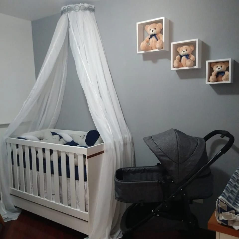 Miniatura: Dossel De Parede Liso Prata