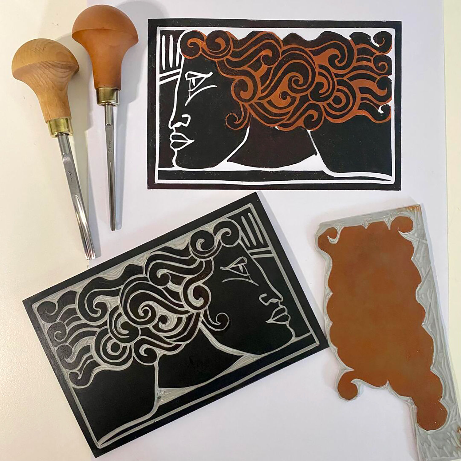 Lino Printing Course with Nicolette Tabram at Bus Stop Studios