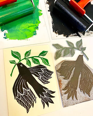 Lino Printing Course with Nicolette Tabram at Bus Stop Studios