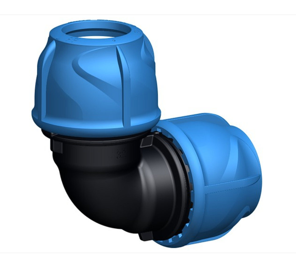 GF IJoint Winkelkupplung 90 Grad D 40 mm für PE/PEX Rohr | 158400073