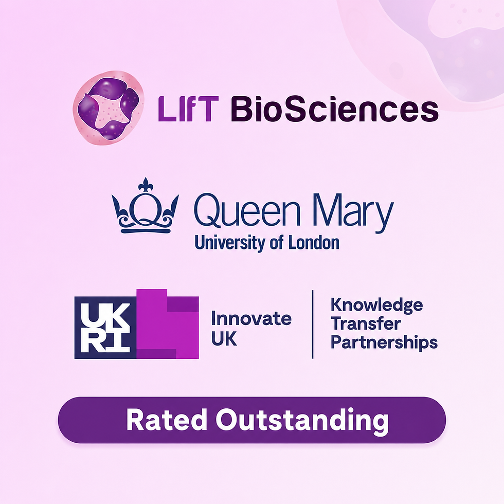 Queen Mary University of London and LIfT BioSciences ‘KTP’ Project Earns Prestigious “Outstanding” Rating