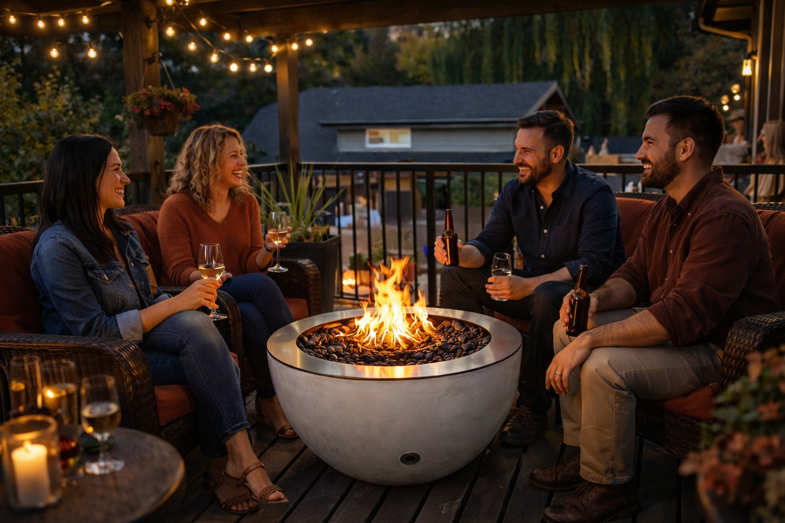 Stout 32" GFRC Concrete Firebowl