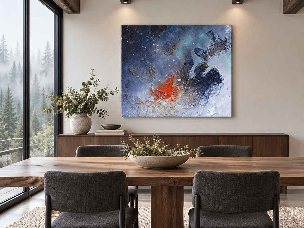 Thumbnail: Multi media art on canvas original