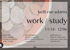 Kelli Rae Adams artist talk and exhibition reception today at Hartnett! 4:30pm