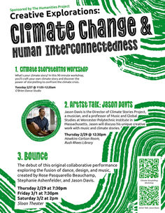 Creative Explorations: Climate Change & Human Interconnectedness workshops 