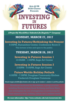 arts @ university of rochester ucis cluster presents: investing in futures - monday 3/27 – tuesday 3