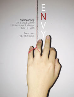 opening reception tomorrow at 5:30: “envy” studio art honors thesis exhibition by yunshan yang
